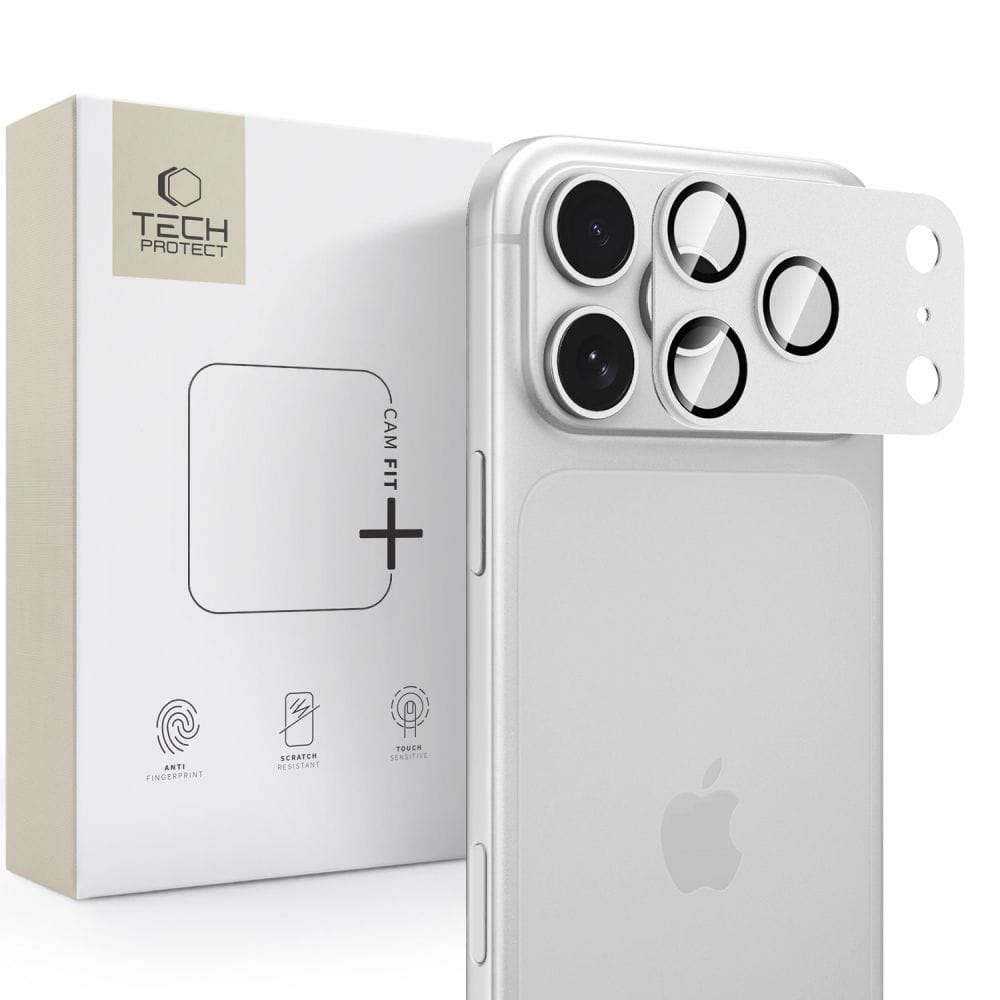 Τζάμι Προστασίας Κάμερας iPhone 18 Pro Tech-Protect Camfull Fit+ Silver