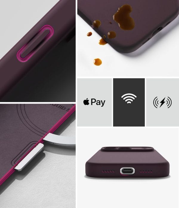 Θήκη iPhone 18 Pro Ringke Silicone Magnetic MagSafe Dark Cherry - Image 8