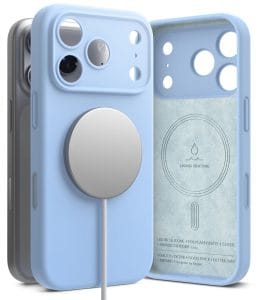 Θήκη iPhone 18 Pro Ringke Silicone Magnetic MagSafe Light Blue