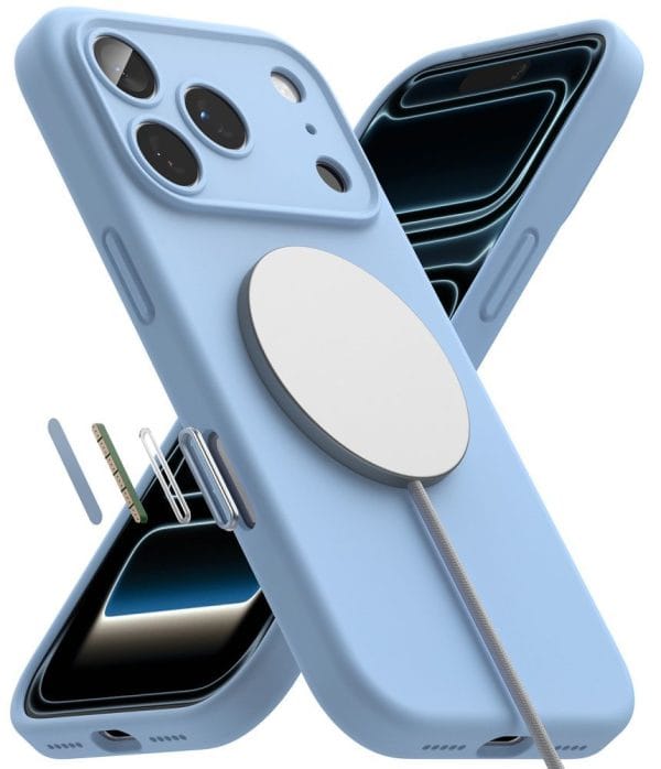 Θήκη iPhone 18 Pro Max Ringke Silicone Magnetic MagSafe Light Blue - Image 5