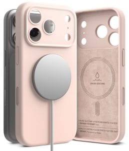 Θήκη iPhone 18 Pro Max Ringke Silicone Magnetic MagSafe Pink Sand