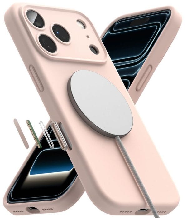 Θήκη iPhone 18 Pro Max Ringke Silicone Magnetic MagSafe Pink Sand - Image 5