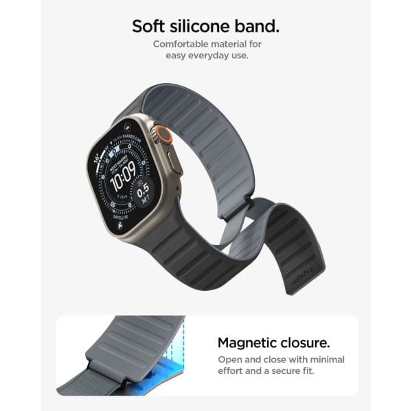 Λουράκι Apple Watch 44 / 45 / 46 / 49mm Spigen Athlex Air M Active Black/Grey (AMP11535) - Image 6