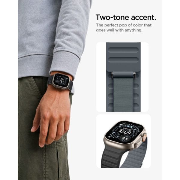 Λουράκι Apple Watch 44 / 45 / 46 / 49mm Spigen Athlex Air M Active Black/Grey (AMP11535) - Image 8