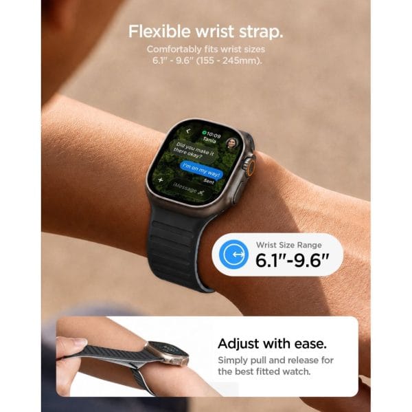 Λουράκι Apple Watch 44 / 45 / 46 / 49mm Spigen Athlex Air M Active Black/Grey (AMP11535) - Image 9