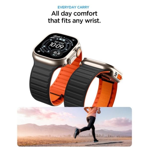 Λουράκι Apple Watch 44 / 45 / 46 / 49mm Spigen Athlex Air M Active Black/Orange (AMP11534) - Image 6