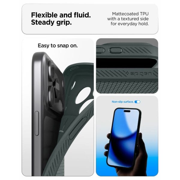 Θήκη iPhone 18 Pro / 17 Pro Spigen Liquid Air Abyss Green (ACS12151) - Image 7