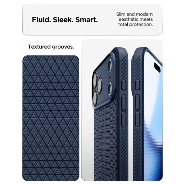 Θήκη iPhone 18 Pro / 17 Pro Spigen Liquid Air Navy Blue (ACS12150) - Image 6
