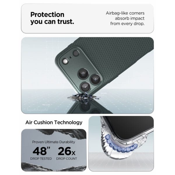 Θήκη iPhone 18 Pro Max / 17 Pro Max Spigen Liquid Air Abyss Green (ACS12113) - Image 9