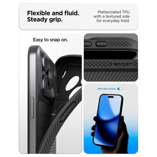 Θήκη iPhone 18 Pro Max / 17 Pro Max Spigen Liquid Air Matte Black (ACS12111) - Image 7