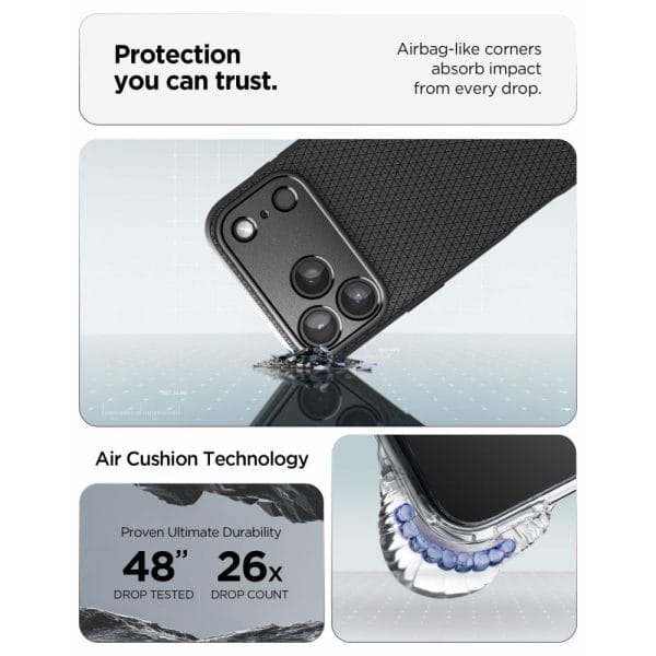 Θήκη iPhone 18 Pro Max / 17 Pro Max Spigen Liquid Air Matte Black (ACS12111) - Image 9