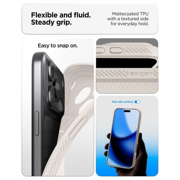 Θήκη iPhone 18 Pro Max / 17 Pro Max Spigen Liquid Air Natural Titanium (ACS12114) - Image 7