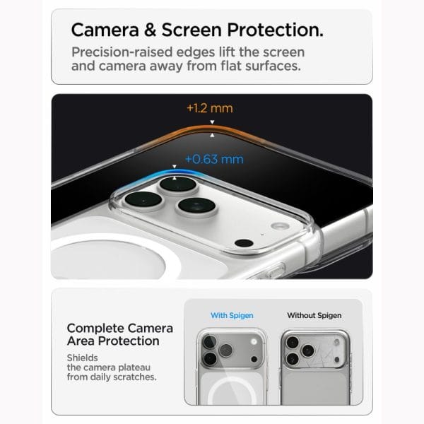 Θήκη iPhone 18 Pro / 17 Pro Spigen Liquid Crystal MagFit MagSafe Clear/White (ACS12180) - Image 11