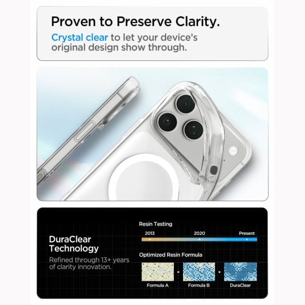 Θήκη iPhone 18 Pro Max / 17 Pro Max Spigen Liquid Crystal MagFit MagSafe Clear/White (ACS12143) - Image 6