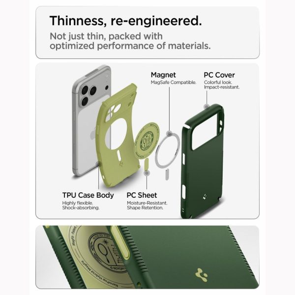 Θήκη iPhone 18 Pro / 17 Pro Spigen Nano Pop Hybrid MagFit MagSafe Avo Green (ACS12176) - Image 9