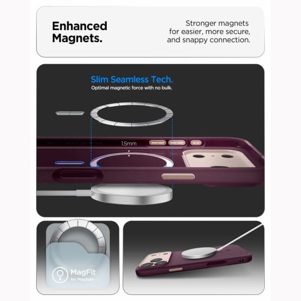 Θήκη iPhone 18 Pro Max / 17 Pro Max Spigen Nano Pop MagFit MagSafe Burgundy Bean (ACS12141) - Image 6