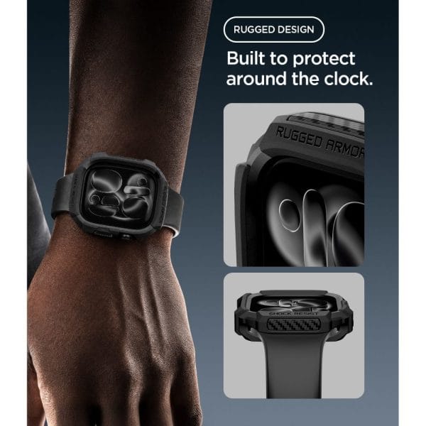 Θήκη Apple Watch Series 12 (42mm) Spigen Rugged Armor Matte Black (ACS11877) - Image 5