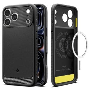 Θήκη iPhone 18 Pro 17 Pro Spigen Rugged Armor MagFit MagSafe Matte Black