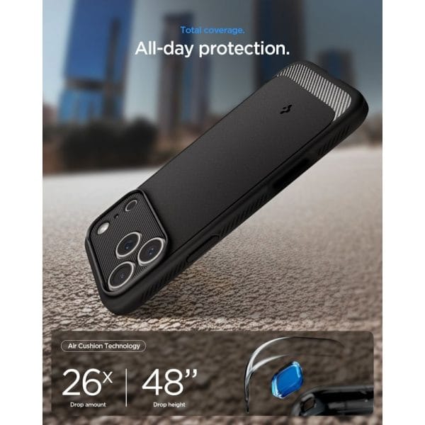 Θήκη iPhone 18 Pro Max / 17 Pro Max Spigen Rugged Armor MagFit MagSafe Matte Black (ACS12109) - Image 8