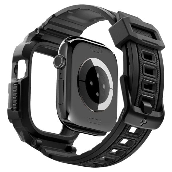 Λουράκι με Θήκη Apple Watch Series 12 (42mm) Spigen Rugged Armor Pro Matte Black (ACS11883) - Image 4