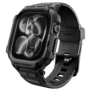 Λουράκι με Θήκη Apple Watch Series 12 42mm Spigen Rugged Armor Pro Matte Black ACS11883
