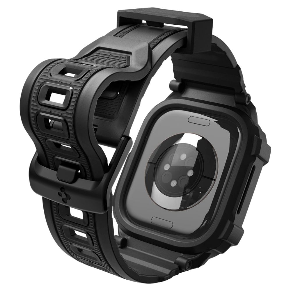 Λουράκι με Θήκη Apple Watch Series 12 (46mm) Spigen Rugged Armor Pro Matte Black (ACS11894) - Image 2