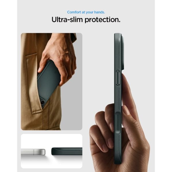 Θήκη iPhone 18 Pro Max / 17 Pro Max Spigen Thin Fit MagFit MagSafe Abyss Green (ACS12106) - Image 7
