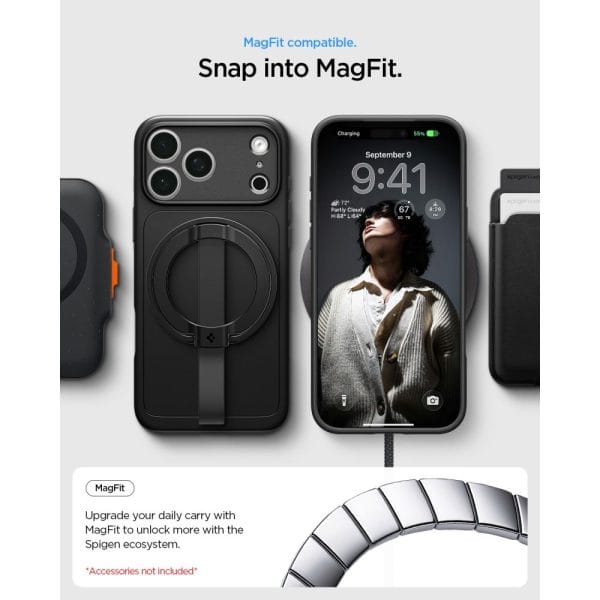 Θήκη iPhone 18 Pro Max / 17 Pro Max Spigen Thin Fit MagFit MagSafe Black (ACS12105) - Image 11