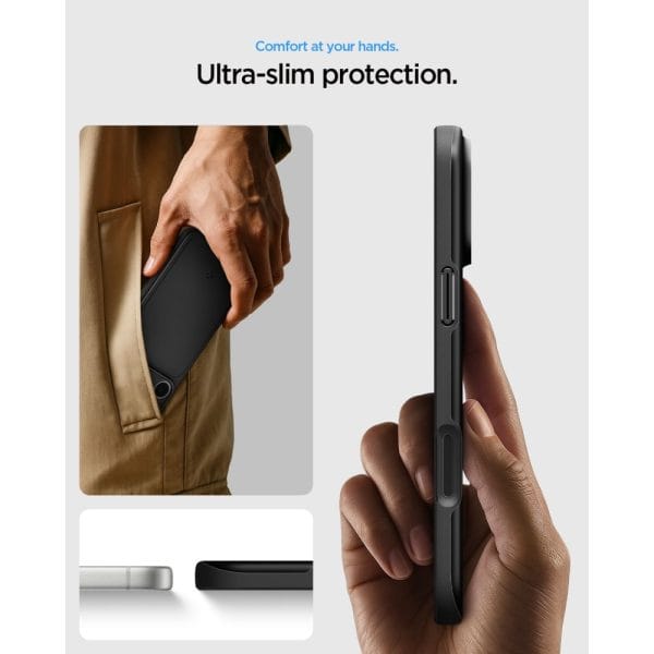 Θήκη iPhone 18 Pro Max / 17 Pro Max Spigen Thin Fit MagFit MagSafe Black (ACS12105) - Image 7