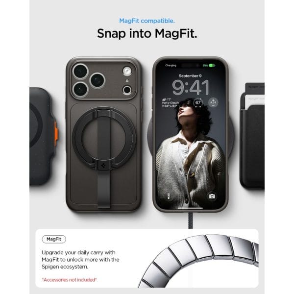 Θήκη iPhone 18 Pro Max / 17 Pro Max Spigen Thin Fit MagFit MagSafe Gunmetal (ACS12107) - Image 11