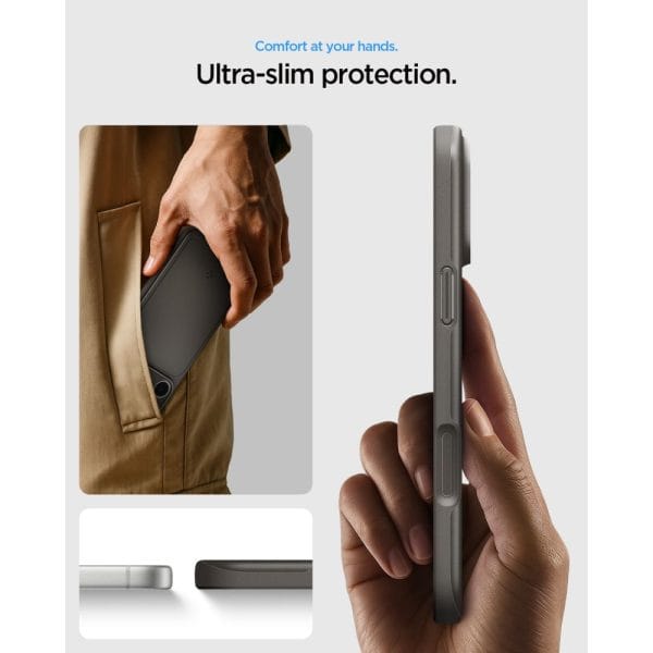 Θήκη iPhone 18 Pro Max / 17 Pro Max Spigen Thin Fit MagFit MagSafe Gunmetal (ACS12107) - Image 7