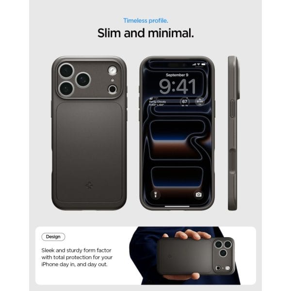 Θήκη iPhone 18 Pro Max / 17 Pro Max Spigen Thin Fit MagFit MagSafe Gunmetal (ACS12107) - Image 8