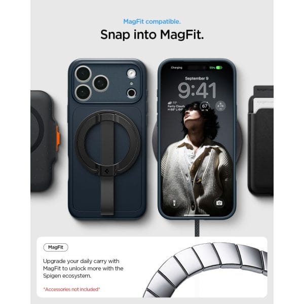 Θήκη iPhone 18 Pro Max / 17 Pro Max Spigen Thin Fit MagFit MagSafe Metal Slate (ACS12108) - Image 11