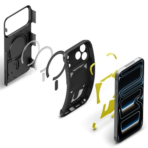 Θήκη iPhone 18 Pro / 17 Pro Spigen Tough Armor T MagFit MagSafe Kickstand Black (ACS12173) - Image 8