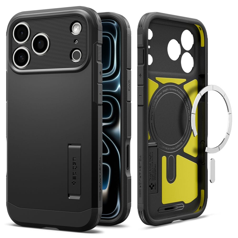 Θήκη iPhone 18 Pro 17 Pro Spigen Tough Armor T MagFit MagSafe Kickstand Black