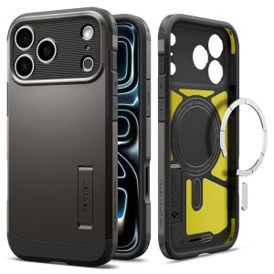 Θήκη iPhone 18 Pro 17 Pro Spigen Tough Armor T MagFit MagSafe Kickstand Gunmetal
