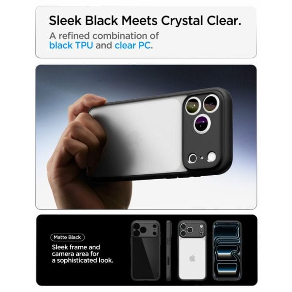 Θήκη iPhone 18 Pro Max / 17 Pro Max Spigen Ultra Hybrid Matte Black (ACS12117) - Image 6