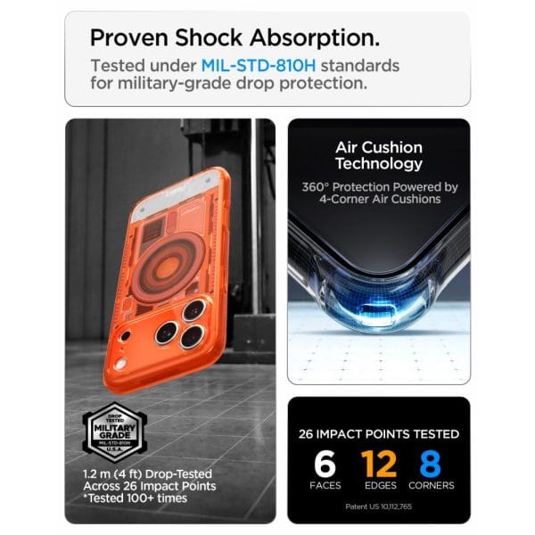 Θήκη iPhone 18 Pro / 17 Pro Spigen Ultra Hybrid MagFit MagSafe C-One Tangerine (ACS11986) - Image 12