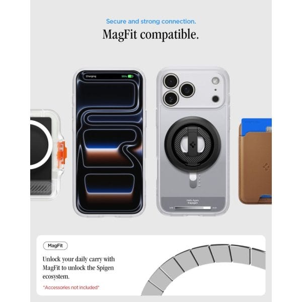 Θήκη iPhone 18 Pro / 17 Pro Spigen Ultra Hybrid Classic MagFit MagSafe Classic Silver (ACS12167) - Image 6