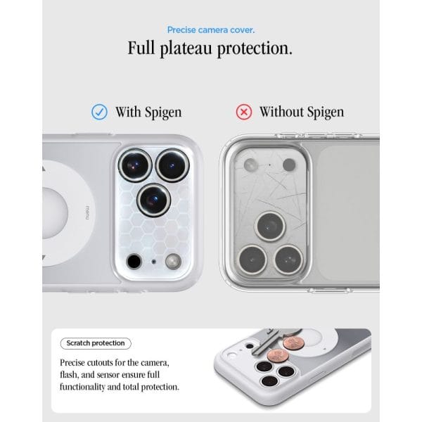 Θήκη iPhone 18 Pro / 17 Pro Spigen Ultra Hybrid Classic MagFit MagSafe Classic Silver (ACS12167) - Image 7