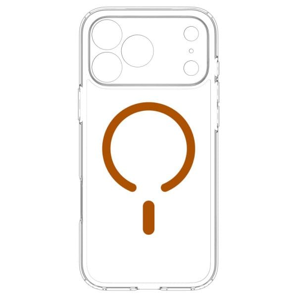 Θήκη iPhone 18 Pro / 17 Pro Spigen Ultra Hybrid MagFit MagSafe Clear/Orange (ACS12159) - Image 5