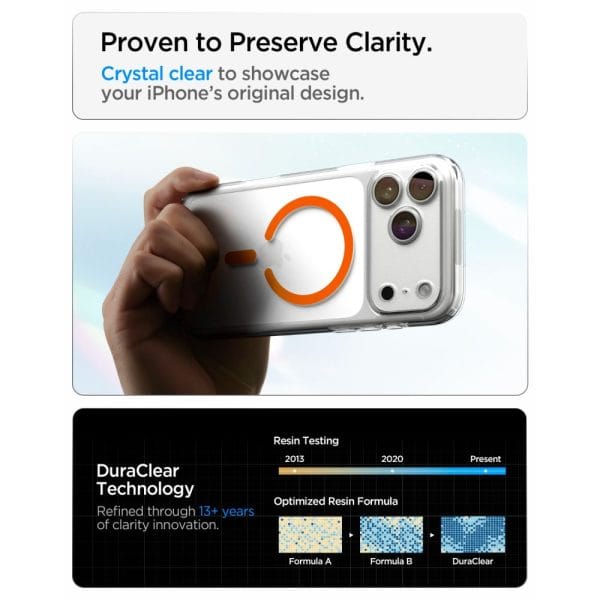 Θήκη iPhone 18 Pro / 17 Pro Spigen Ultra Hybrid MagFit MagSafe Clear/Orange (ACS12159) - Image 7
