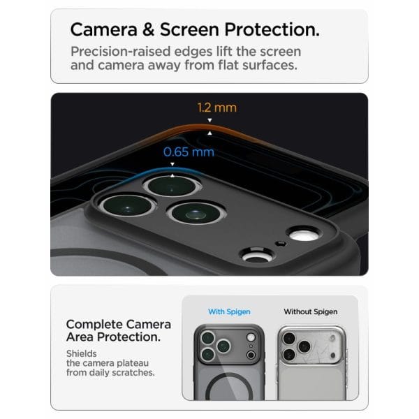 Θήκη iPhone 18 Pro / 17 Pro Spigen Ultra Hybrid MagFit MagSafe Frost Black (ACS12160) - Image 9