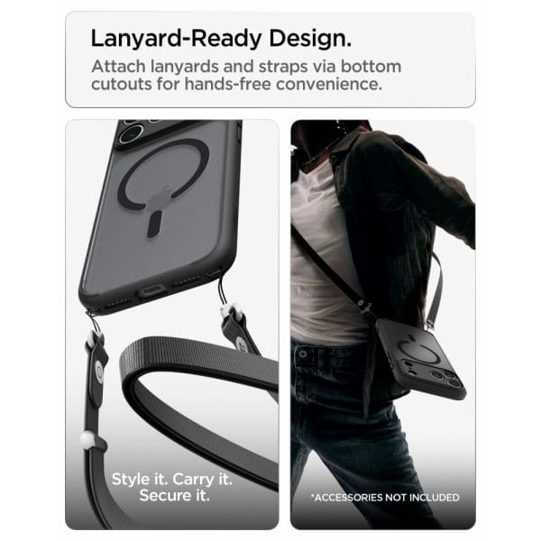 Θήκη iPhone 18 Pro / 17 Pro Spigen Ultra Hybrid MagFit MagSafe Frost Black (ACS12160) - Image 10