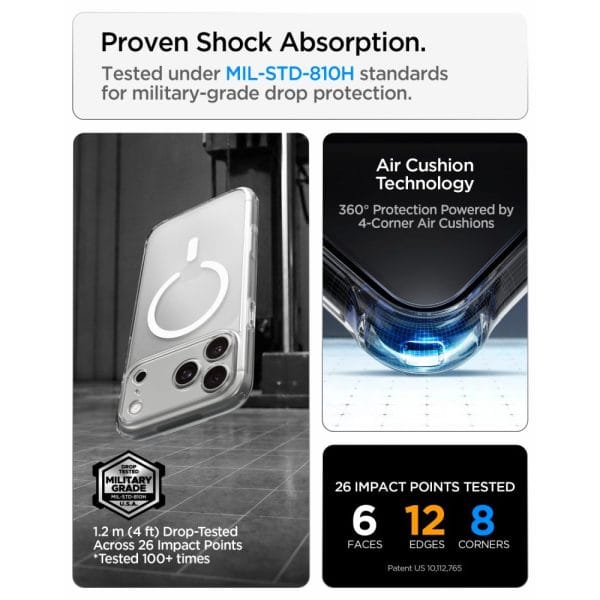 Θήκη iPhone 18 Pro / 17 Pro Spigen Ultra Hybrid MagFit MagSafe Frost White (ACS12161) - Image 10
