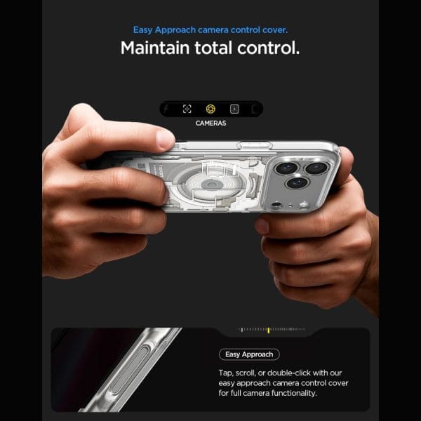 Θήκη iPhone 18 Pro / 17 Pro Spigen Ultra Hybrid Zero One MagFit MagSafe Natural Titanium (ACS12164) - Image 11