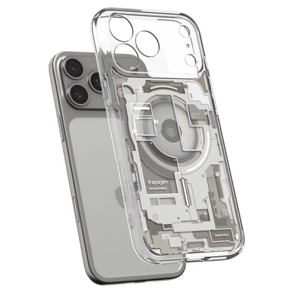 Θήκη iPhone 18 Pro / 17 Pro Spigen Ultra Hybrid Zero One MagFit MagSafe Natural Titanium (ACS12164) - Image 4