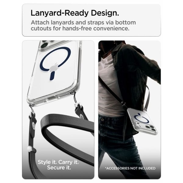 Θήκη iPhone 18 Pro Max / 17 Pro Max Spigen Ultra Hybrid MagFit MagSafe Clear / Deep Blue (ACS12121) - Image 13