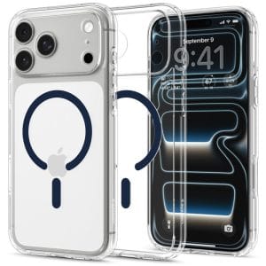 Θήκη iPhone 18 Pro Max 17 Pro Max Spigen Ultra Hybrid MagFit MagSafe Clear Deep Blue