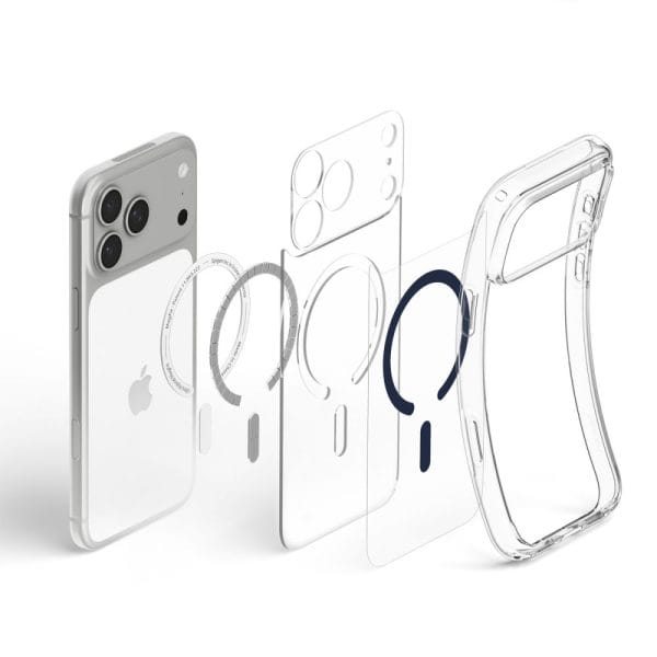 Θήκη iPhone 18 Pro Max / 17 Pro Max Spigen Ultra Hybrid MagFit MagSafe Clear / Deep Blue (ACS12121) - Image 6